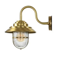 Lido Wandleuchte Außen Messing Maritim IP64 Terrasse Hof< Außenwandleuchten|Rustikale Lampen