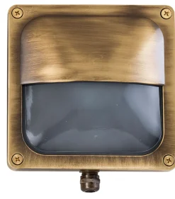 Außenleuchten Antik|Außenwandleuchten*Lido Wandleuchte Außen Messing quadratisch IP64 OROPOS