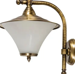 Außenwandleuchten|Rustikale Lampen*Lido Wandleuchte Außen Messing Glas Haus Hof Rustikal