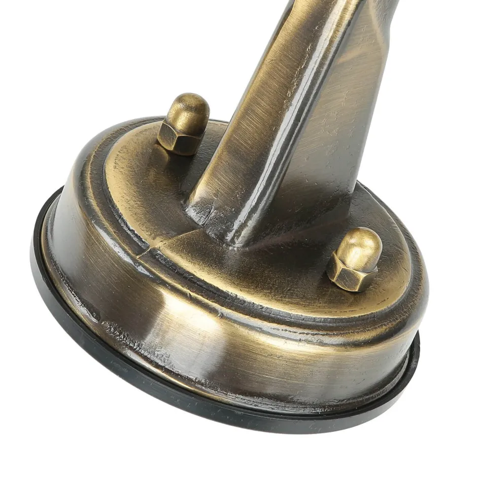 Außenwandleuchten|Rustikale Lampen*Lido Wandleuchte außen Messing massiv Glas IP64 E27 SANTORIN