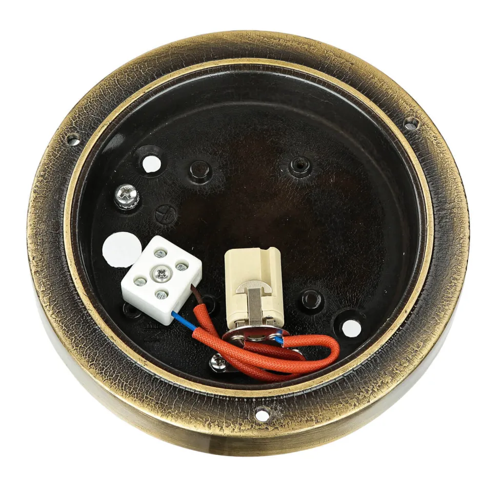 Lido Wandleuchte Außen rostfreies Messing G9 Haus AGIA< Rustikale Lampen|Metall Lampen