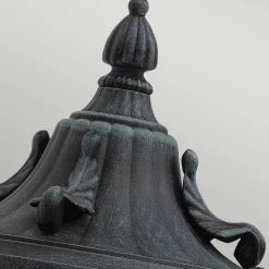 Außenleuchten Antik|Außenwandleuchten*Elstead Wandleuchte außen Schwarz Grün antik Aluminium Glas IP44