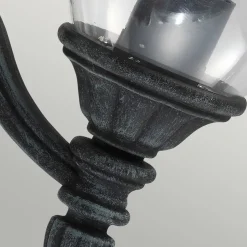 Außenleuchten Antik|Außenwandleuchten*Elstead Wandleuchte außen Schwarz Grün antik Aluminium Glas IP44