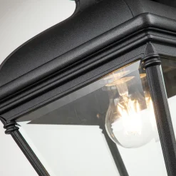 Elstead Wandleuchte außen Schwarz 42,2 cm hoch IP44 E27< Gartenlaternen|Außenwandleuchten