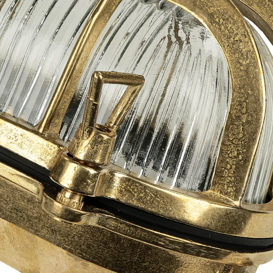 Lido Wandleuchte Außen SKIATHOS Echt Messing Maritim< Metall Lampen|Messinglampen