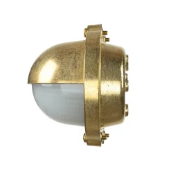 Lido Wandleuchte Außen Terrasse Messing oval Maritim< Metall Lampen|Messinglampen