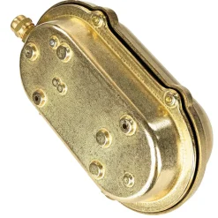 Lido Wandleuchte Außen Terrasse Messing oval Maritim< Metall Lampen|Messinglampen