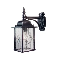 Elstead Wandleuchte Außen Vintage Kirchenglas IP43 Haus< Vintage Lampen|Gartenlaternen