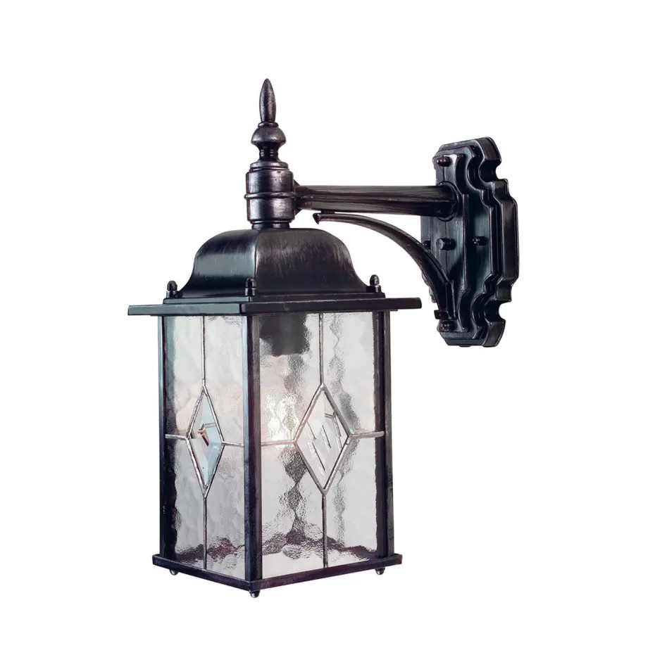 Elstead Wandleuchte Außen Vintage Kirchenglas IP43 Haus< Vintage Lampen|Gartenlaternen