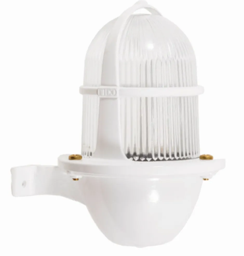 Lido Wandleuchte außen Weiß aus-Messing Glas E27 IP64 H: 22 cm< Außenwandleuchten|Messinglampen