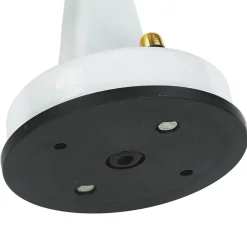 Rustikale Lampen|Metall Lampen*Lido Wandleuchte außen Weiß IP64 E27 Glas Messing massiv