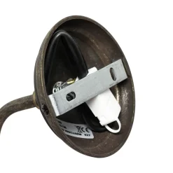 Wandleuchten|Esszimmer Lampen*Giovanni Battista Wandleuchte aus Echt-Messing mit Stoffschirm Beige