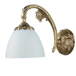 Giovanni Battista Wandleuchte aus Echt-Messing in Bronze Beatrice< Wandleuchten|Küchenlampen