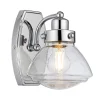 Elstead Wandleuchte Bad H: 22,1 cm IP44 E27 Chrom aus Metall Regenglas< Wandleuchten|Badezimmer Lampe