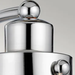 Elstead Wandleuchte Bad H: 22,1 cm IP44 E27 Chrom aus Metall Regenglas< Wandleuchten|Badezimmer Lampe