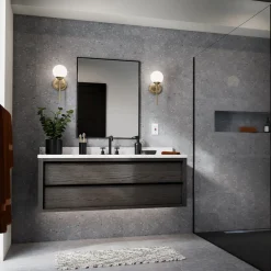 Wandleuchten|Metall Lampen*Elstead Wandleuchte Bad Kugelschirm H: 34,8 cm mit LED G9 3000K