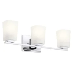 Wandleuchten|Badezimmer Lampe*Elstead Wandleuchte Bad LED G9 IP44 3000 K Glas Metall B: 58,4 cm