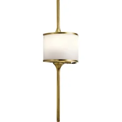 Wandleuchten|Flurlampen*Elstead Wandleuchte Bad Messing Weiß B:17cm Bad Lampe ARYA