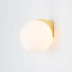 Nowodvorski Wandleuchte Badezimmer in Messing Weiß IP44 G9 Glas Metall< Glaslampen|Metall Lampen