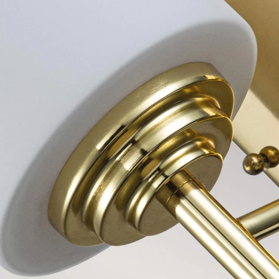 Elstead Wandleuchte Badezimmer LED G9 IP44 H: 21,6 cm Messing Weiß< Wandleuchten|Badezimmer Lampe