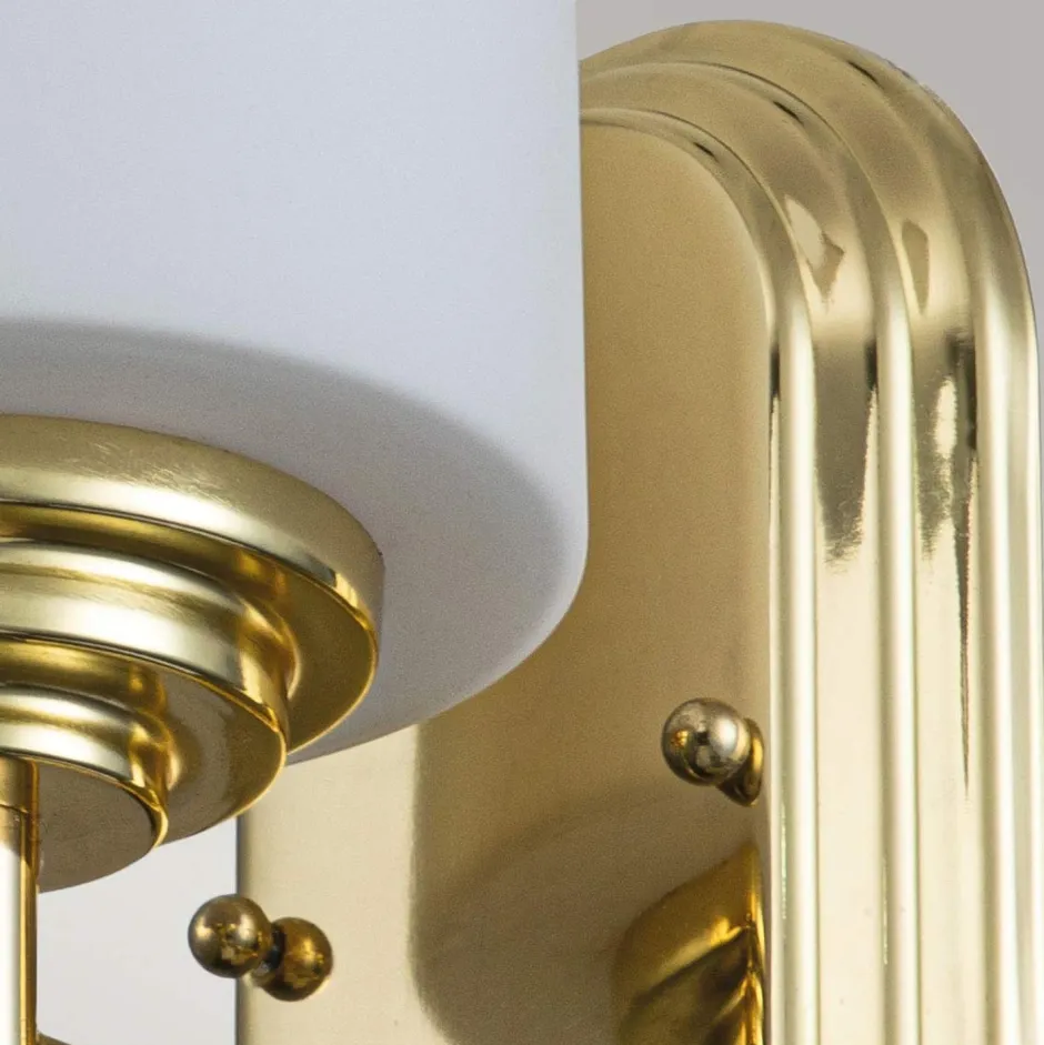 Elstead Wandleuchte Badezimmer LED G9 IP44 H: 21,6 cm Messing Weiß< Wandleuchten|Badezimmer Lampe