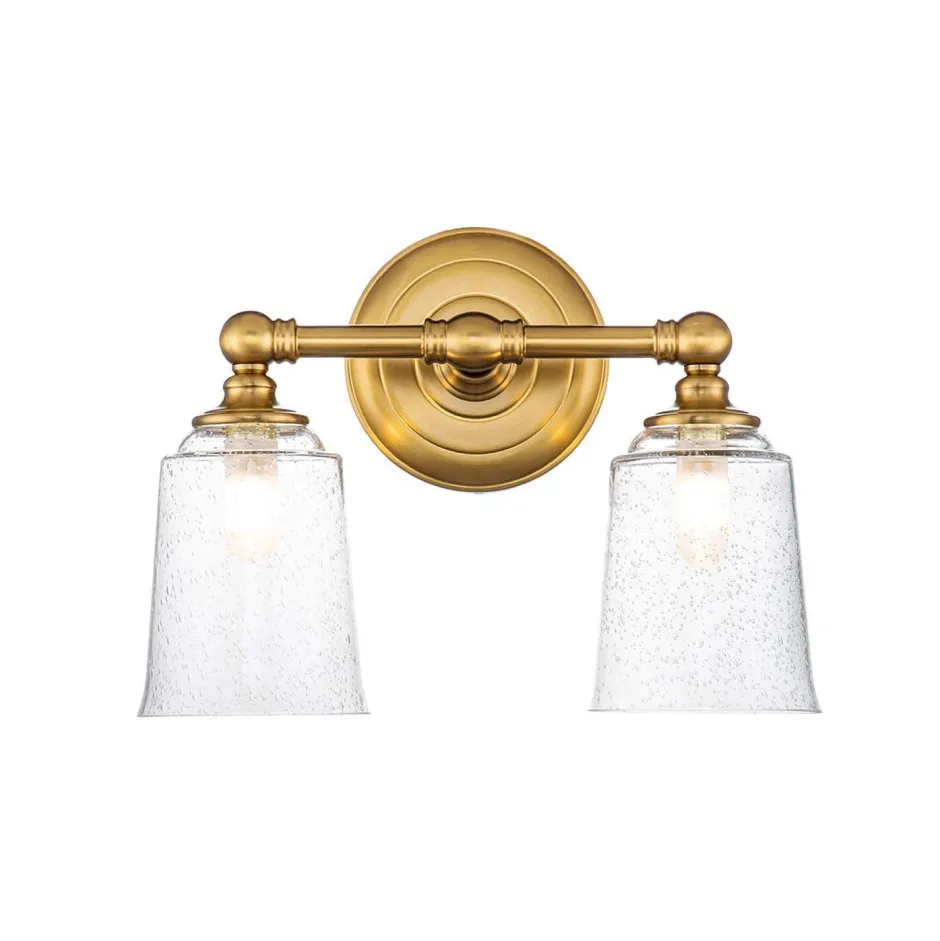 Wandleuchten|Badezimmer Lampe*Elstead Wandleuchte Badezimmer LED G9 IP44 B: 33 cm in Messing