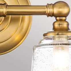 Wandleuchten|Badezimmer Lampe*Elstead Wandleuchte Badezimmer LED G9 IP44 B: 33 cm in Messing