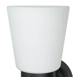 Glaslampen|Feuchtraumleuchten*Nowodvorski Wandleuchte Badezimmer Weiß Schwarz Metall IP44