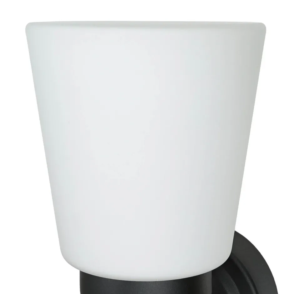 Glaslampen|Feuchtraumleuchten*Nowodvorski Wandleuchte Badezimmer Weiß Schwarz Metall IP44