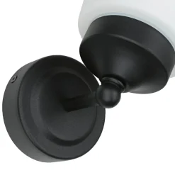 Glaslampen|Feuchtraumleuchten*Nowodvorski Wandleuchte Badezimmer Weiß Schwarz Metall IP44