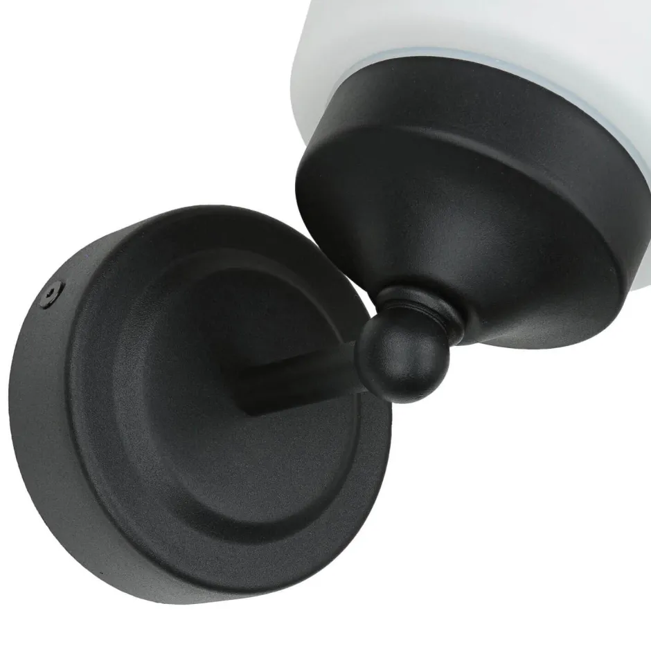 Glaslampen|Feuchtraumleuchten*Nowodvorski Wandleuchte Badezimmer Weiß Schwarz Metall IP44