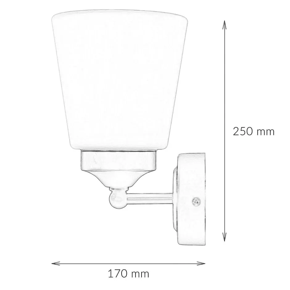 Glaslampen|Feuchtraumleuchten*Nowodvorski Wandleuchte Badezimmer Weiß Schwarz Metall IP44