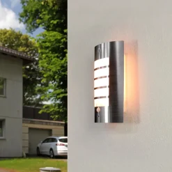 Metall Lampen|Moderne Lampen*Easylight Wandleuchte Bewegungsmelder Edelstahl IP44 wetterfest