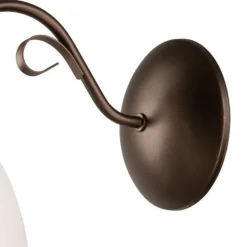 Wandleuchten|Küchenlampen*Lamkur Wandleuchte Braun Glas Metall Rustikal LIRLIN