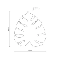 TK Lighting Wandleuchte Braun H: 40 cm 3x G9 Blatt indirekt Metall< Wandleuchten|Flurlampen