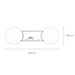 Wandleuchten|Flurlampen*Easylight Wandleuchte BRAZOS in Chrom 2-flmg