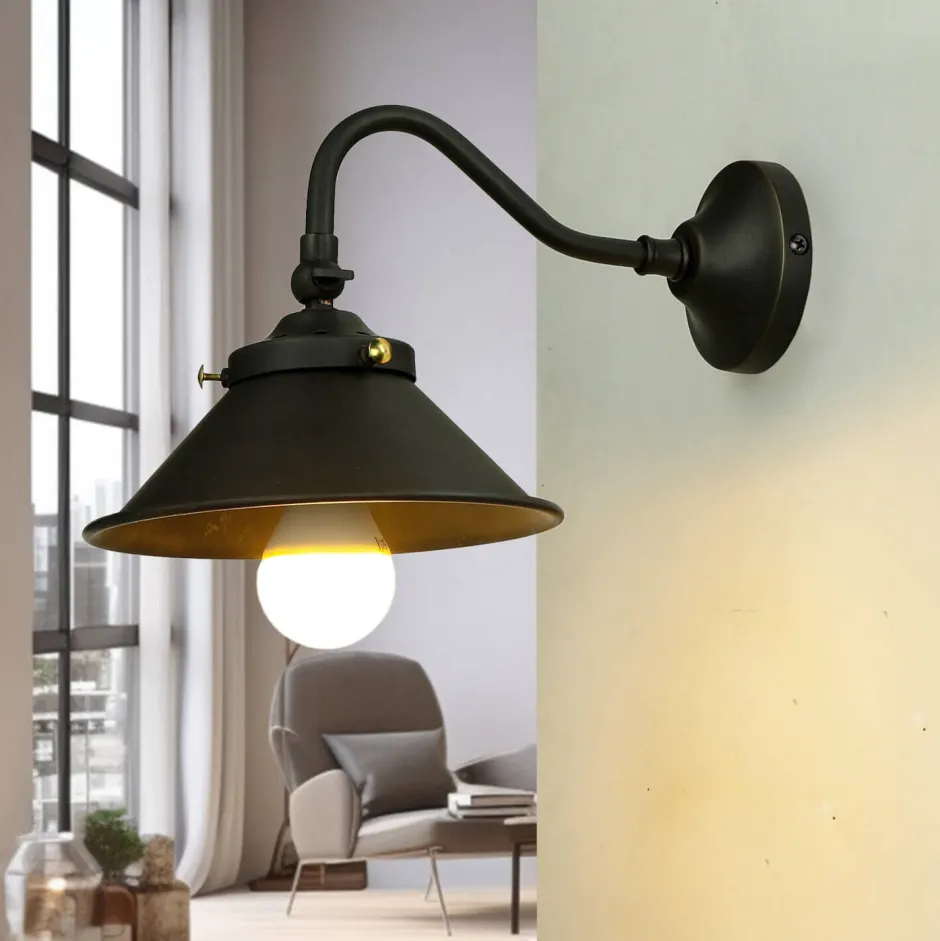 Wandleuchten|Esszimmer Lampen*Giovanni Battista Wandleuchte Bronze Dunkel aus Echt-Messing