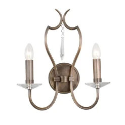 Elstead Wandleuchte CANDELA 12 Echt-Messing in Bronze Lampe< Metall Lampen|Messinglampen
