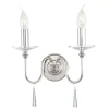 Elstead Wandleuchte CANDELA 6 in Nickel 2-flmg Wand Lampe< Wohnzimmerlampen|Kristalllampen