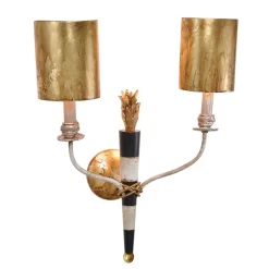 Wandleuchten|Moderne Lampen*Elstead Wandleuchte CARNEVALE in Gold Schwarz B:41cm Lampe