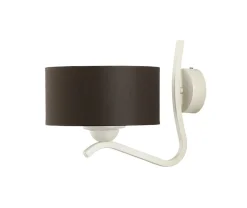 Jupiter Wandleuchte DAGNO Braun Weiß Lampe Bett Flur 1xE27< Wandleuchten|Moderne Lampen