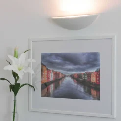 Searchlight Wandleuchte E27 AUB in Weiß< Wandleuchten|Flurlampen