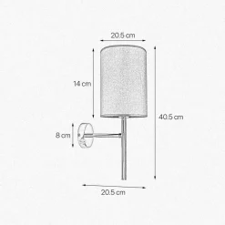 Giovanni Battista Wandleuchte E27 in Messing poliert Blau Stoff Klassisch< Wandleuchten|Schlafzimmer Lampen