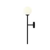 ALDEX Wandleuchte E14 Schwarz Weiß Glaskugel satiniert< Wandleuchten|Badezimmer Lampe