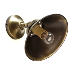 Giovanni Battista Wandleuchte Echt-Messing in Bronze hell< Wohnzimmerlampen|Metall Lampen