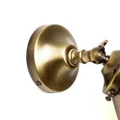 Giovanni Battista Wandleuchte Echt-Messing in Bronze hell< Wohnzimmerlampen|Metall Lampen