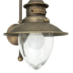 Wandleuchten|Esszimmer Lampen*Giovanni Battista Wandleuchte Echt-Messing in Bronze Antik Al Mare