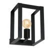 Wandleuchten|Flurlampen*Luminex Wandleuchte eckig Schwarz Modern Metall für E27