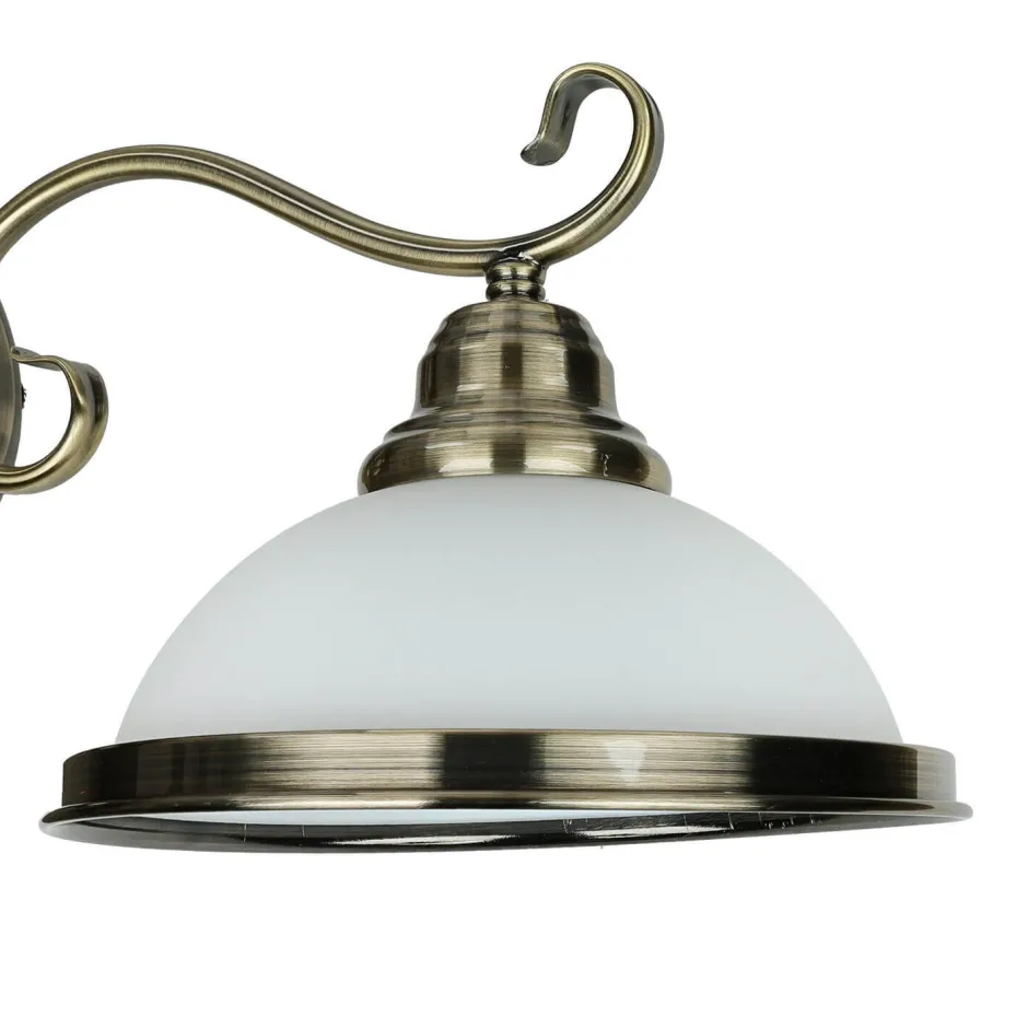 Wandleuchten|Küchenlampen*Easylight Wandleuchte ELISETT mit Glasschirm Antik