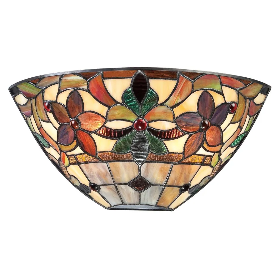 Elstead Wandleuchte FARFALLA 6 Bronze B:37cm Tiffany-Stil< Wandleuchten|Flurlampen